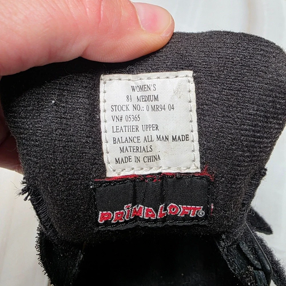 LL Bean‎ Womens Black Primaloft Insulated Snow Boots Hook Loop 0MR94 04 Size 8.5